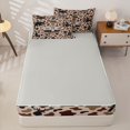 thumbnail image 3 of catabedysis Camo Camping Zipper Twin Comforter Sets with Fitted Sheet and 2 Pillowcases,Wildlife Camper Pattern Zipper Bedding Set For Boys,Brown Beige,Light Gray Reversible,4-Piece, 3 of 7