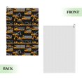 thumbnail image 2 of Logiee Yellow Excavator Print Golf Towels,16" x 24" Portable Golf Towel for Golf Bag with Carabiner Clip to Quickly Remove Sand,Mud and Sweat, 2 of 8