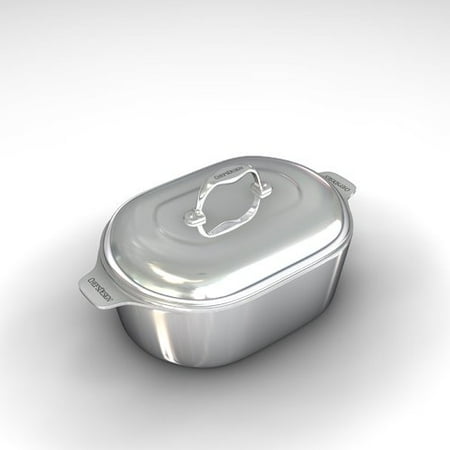 - Chef's Design Gourmet 16.5'' Heavy Cast Aluminum Covered Oval Roaster with Non-Stick Interior