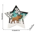 thumbnail image 3 of Fiudx Adornos de Madera, Diseños Artesanales de Papá Noel y Muñeco de Nieve, Figuras de Madera Talladas con Detalles, Escena de Bosque Natural, Decoración para El Hogar y La Oficina, Regalo Único, 1, 3 of 5