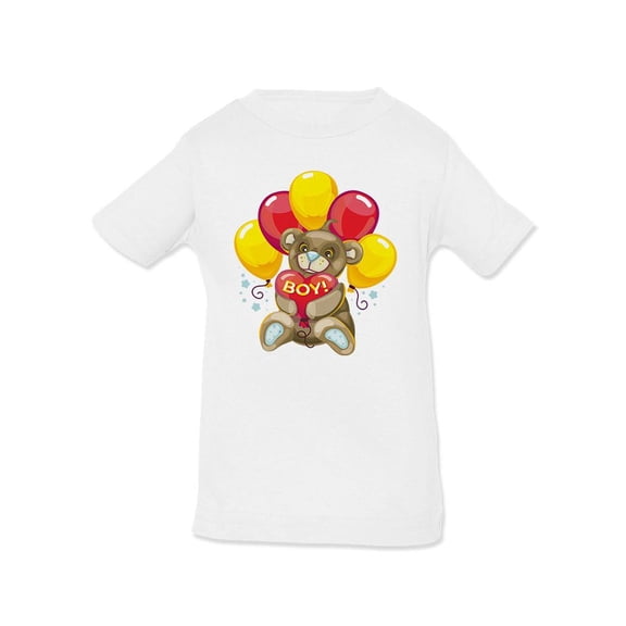 Boy! Balloon Bear T-Shirt Infant -Image by Shutterstock, 6 Months