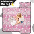 thumbnail image 4 of Kawaii Cat and Tea Pink Pattern Teens Toddler Nap Mat with Pillow, Sleeping Mat Bag for Preschool Daycare 59"x22", 4 of 6