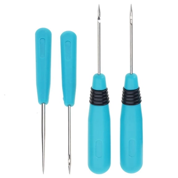 Yammee 4 Pcs Stitcher Sewing Awl Shoes Bag Repair Tool Sewing Accessories Hand Awl Tool
