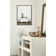 thumbnail image 3 of Kate and Laurel Sylvie Baby Zebra in Rustic Bath Framed Canvas Wall Art by Amy Peterson Art Studio, 18x24 Gray, Modern Fun Decorative Bathtub Wall Art for Home Décor, 3 of 6