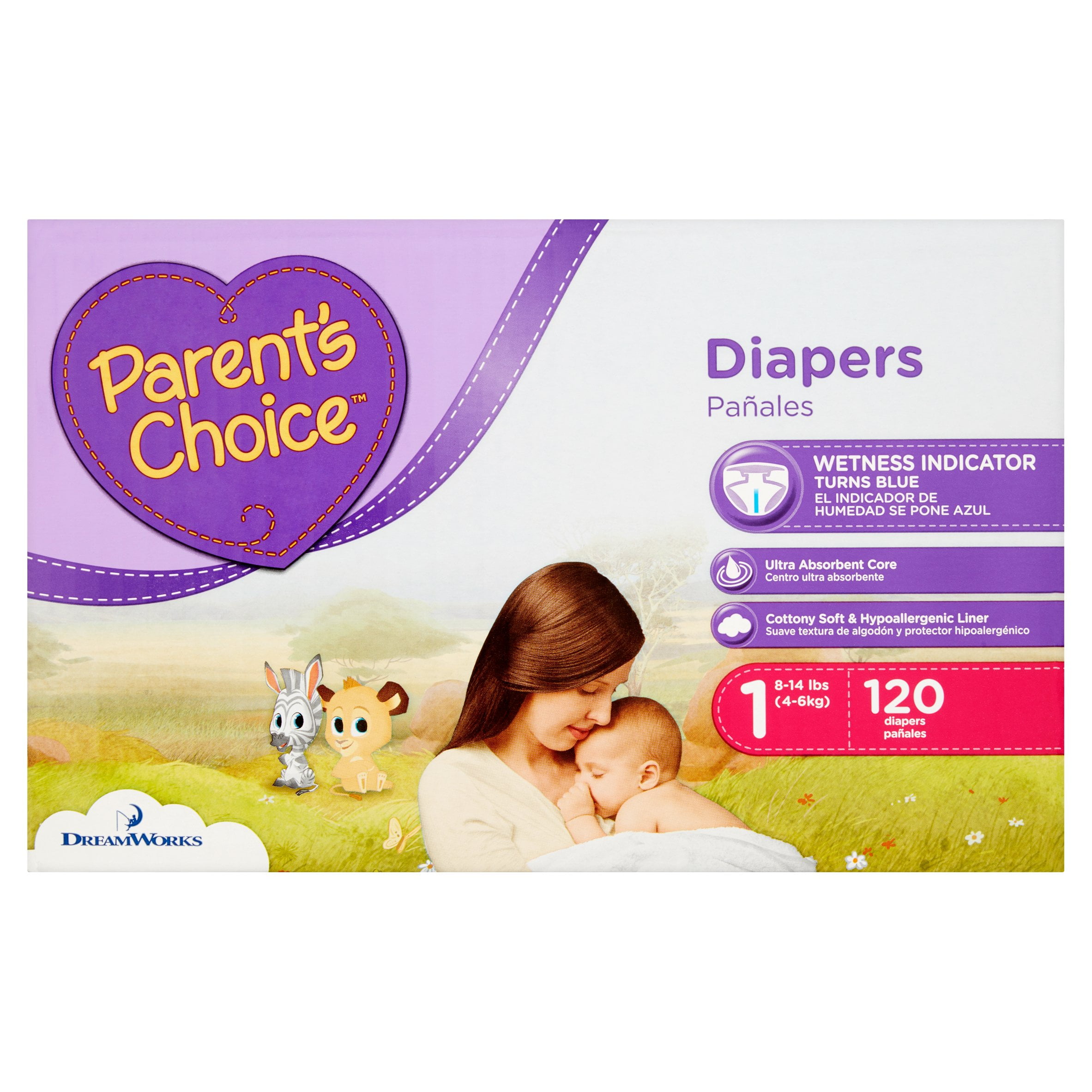 Parent's Choice Diapers, Size 1, 120 