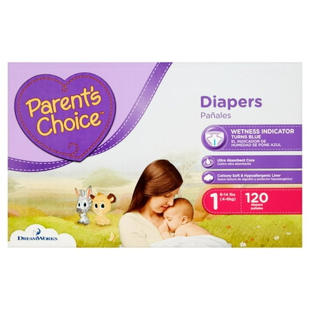 Parent's Choice Diapers, Size 1, 120 Diapers