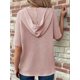 thumbnail image 5 of Blusas de Verano para Mujer, de Punto Gofre, de Corta, con Cordón, Sudaderas con Botones y Cuello en V, Blusas Informales, Camisas. Rosa XXL, 5 of 9