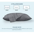 thumbnail image 5 of ROYALE LINENS 200 Thread Count 100% Long Staple Combed Cotton Pillowcases Set of 2 - Ultra Soft - Standard Bed Pillow Cover - 20"x26" - Breathable, Cool & Crisp Percale White (Std, Charcoal), 5 of 8