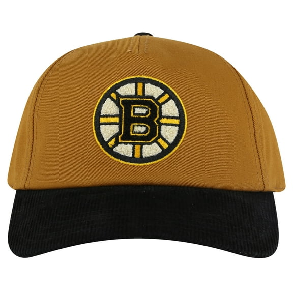 Men's American Needle  Tan/Black Boston Bruins Burnett Adjustable Hat