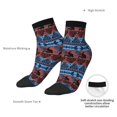 thumbnail image 6 of Rocae Vintage Corn Pattern in Red Blue for Premium Adult Socks,Comfortable, Breathable, and Durable Socks, Perfect for Everyday Wear, 6 of 7