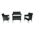 thumbnail image 4 of Oasis Casual 4PCS Patio Rattan Bistro Conversation Furniture Outdoor Set, 4 of 11