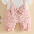 thumbnail image 6 of JUMEYU Baby Girl Romper Newborn Newborn Baby Girl Summer Clothes Sleeveless Romper One Piece Romper Jumpsuit Infant Button Down Outfit 0 3 6 9 12 18 24 Months (Pink,0-3 Months), 6 of 6