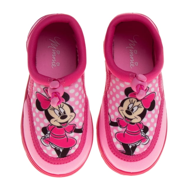 Zapatos acuáticos Disney Minnie Mouse para niñas, rosas (7-8 niños pequeños)