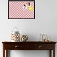 thumbnail image 3 of PinPix 27x18 Custom Cork Bulletin Board Argyle Light Pink Poster Board Has a Fabric Style Canvas Finish, Framed in Argyle Light Pink, by ArtToFrames (PinPix-649), 3 of 6
