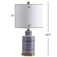 thumbnail image 4 of JONATHAN Y Diana 23.5" Ginger Jar Ceramic/Metal LED Table Lamp, Blue/White, JYL3050A, 4 of 7