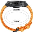 thumbnail image 6 of Tianle Compatible with Fenix 7X Band 26mm Fenix 6X Fenix 5X Quickfit Watch Band Fenix 5X Plus Silicone Wristband Fenix 6X pro Fenix 3 Smartwatch Band (Orange), 6 of 6