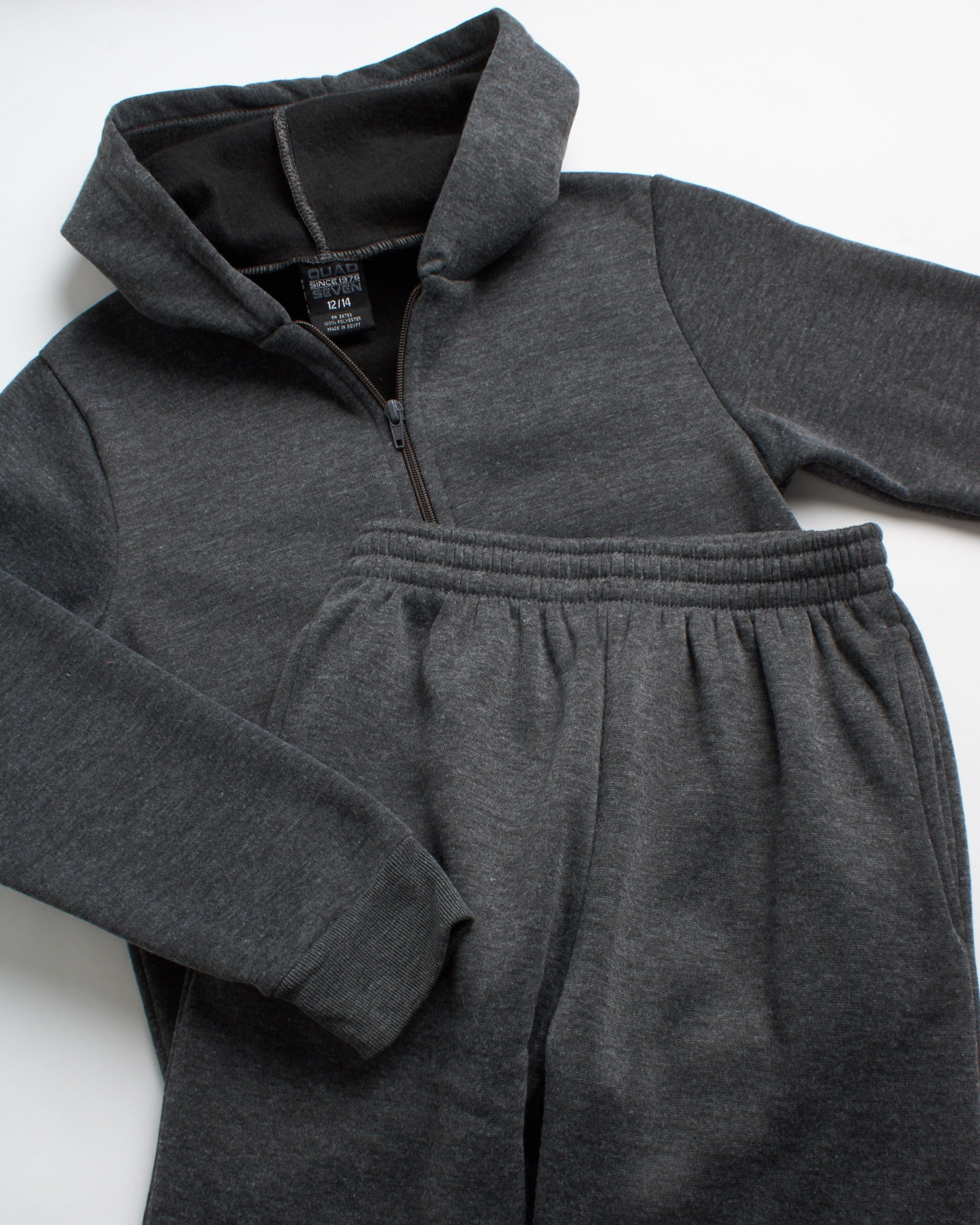 Quad Seven Boys' 2 Piece Fleece Jogger Set - Full Zip Hoodie Quad Seven Boys' 2 Piece Fleece Jogger Set - Full Zip Hoodie