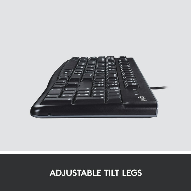 Logitech K120 Keyboard for Windows, USB Plug-and-Play, Full-Size, Curved Space Bar, Compatible with PC, Black - Walmart.com