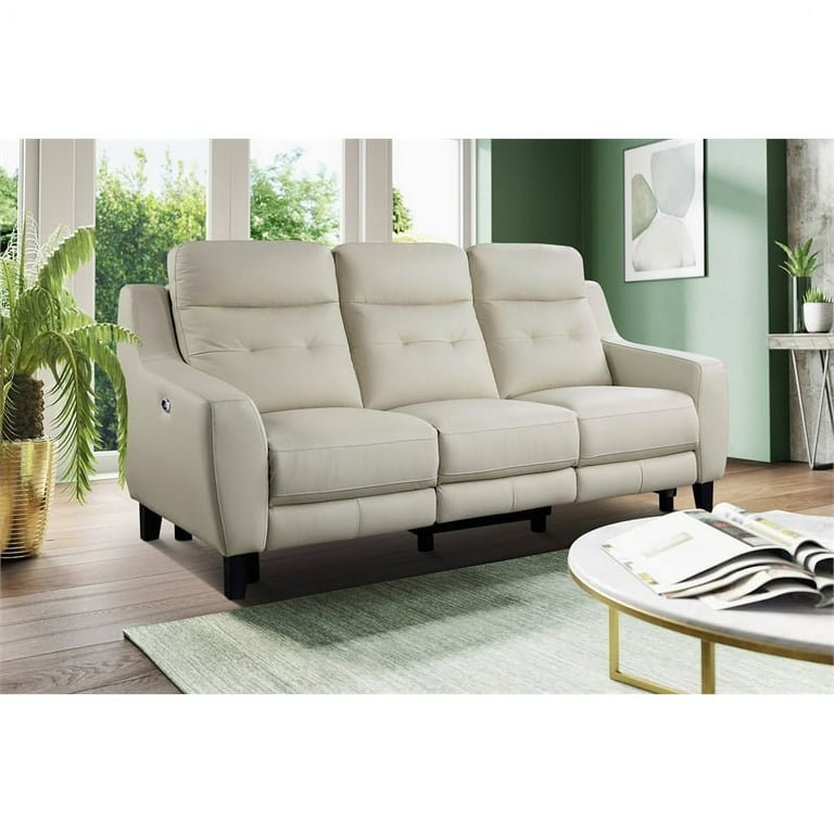 Timmons leather power reclining sofa with power discount headrest