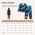 thumbnail image 4 of Fotbe Whimsical Underwater Fantasy Pattern Long Sleeve Pajama Set for Women,Sleepwear Set,2-piece Loungewear Set,Soft PJs Comfy Nightwear with Pockets -Large, 4 of 7