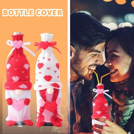 

NIUREDLTD Couple Doll Bottle Day Jacket Bottle Valentine s Set Kitchenï¼Dining & Bar