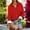 Red, variant on Abtuhar Women Long Sleeve Tops Solid V Neck Loose Relaxed Standard Hem Soft Fabric Fall Shirts
