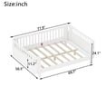 thumbnail image 5 of Mirightone Full Bed Platform, Solid Pine Wood Twin Bed Frame for Teens, Daybed with 3-Sided Guardrail & Detachable Side Rail (White), 5 of 9