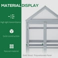 thumbnail image 3 of Outsunny 32" x 19" x 54" Garden Wood Cold Frame Greenhouse Flower Planter with Adjustable Shelves, Double Doors, Grey, 3 of 9