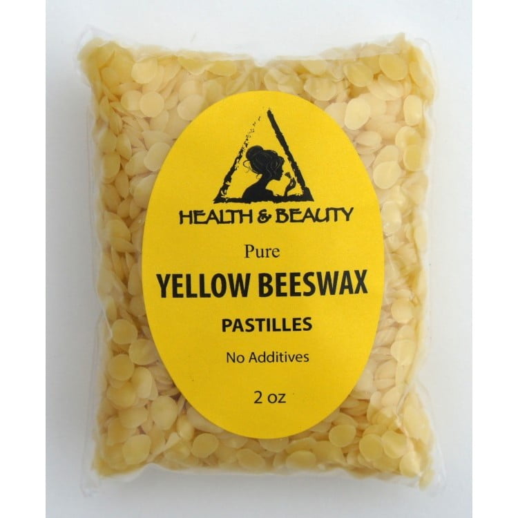 WHITE BEESWAX BEES WAX  by H&B Oils Center ORGANIC PASTILLES BEADS PURE 5 LB 