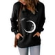 thumbnail image 2 of Sudadera clásica de manga larga con cuello en V y estampado de Halloween para mujer Pompotops FGAJ15895, 2 of 6