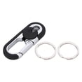 thumbnail image 2 of Cadena de Llave de Automóvil para Hombres, Buena Elasticidad de Metal de Doble Anillo Llavero Pulido Fino Resistente Al Desgaste para Las Llaves Colgantes Herramient de Bits, 2 of 7