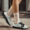 thumbnail image 3 of COEQINE Women Sneakers Tennis Shoes Fashion Sport Gym Jogging Tennis Fitness Sneaker Black Sole Girls Training Athletic Footwear, Panda Bamboo Print, 3 of 7