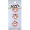 thumbnail image 2 of Buttons Galore Bazooples Buttons-Pink Flowers, 2 of 2