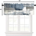 thumbnail image 2 of Abstract Paint Art Graffiti Valance Curtains for Kitchen Blue and Gray Window Valances Modern Window Treatment Rod Pocket Valance for Bedroom Bathroom Decor,1 Panel, 54" x 18", 2 of 2