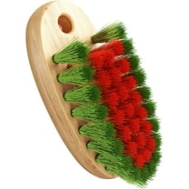 Konex Wooden VegeBrush - Vegetable Brush Scrubber, Produce Brush for Cleaning Fruits and Vegetables, Veggie Scrubber, Potato Scrubber (1 Pack)