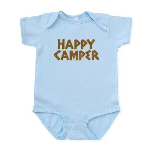 CafePress - HAPPY CAMPER Infant Bodysuit - Baby Light Bodysuit, Size Newborn - 24 Months