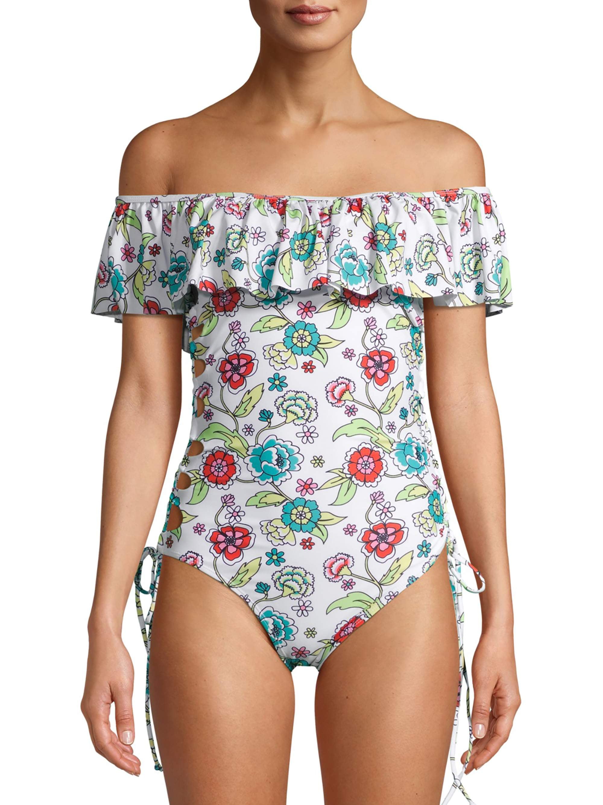 walmart off the shoulder swimsuit