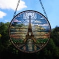 thumbnail image 2 of Eiffel Tower Stained Glass Suncatcher Window Hanging – Personalized Window Hanging Gift for Families, Friends, Men & Women, Christmas 2025 Keepsake, 2 of 5