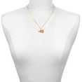 thumbnail image 2 of Delight Jewelry Acrylic Orange Cheer Megaphone - Gold-tone Class of 2026 Delicate Bar Necklace, 18.75", 2 of 4