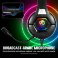 thumbnail image 3 of Gaming Headphones for PS4 PC Xbox One, Over-Ear Headphone with Mic, LED Light Headphones with 7.1 Sound, 3 of 6