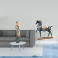 thumbnail image 2 of Figura decorativa de resina con a caballo, ideal para escritorio, sala de estar, coche, estantería o como adorno Feng Shui., 2 of 8