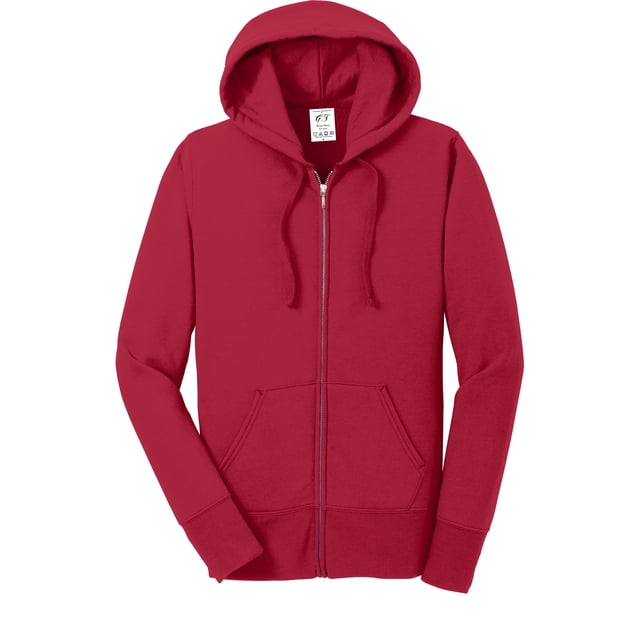 Gravity Threads Womens Fleece Hooded Sweatshirt - Red - Large