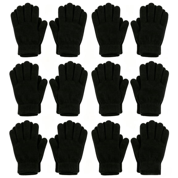 12Pairs Wool Thermal Warm Winter Gloves, Comfort Gloves for Driving Running Daily Use & Gifts