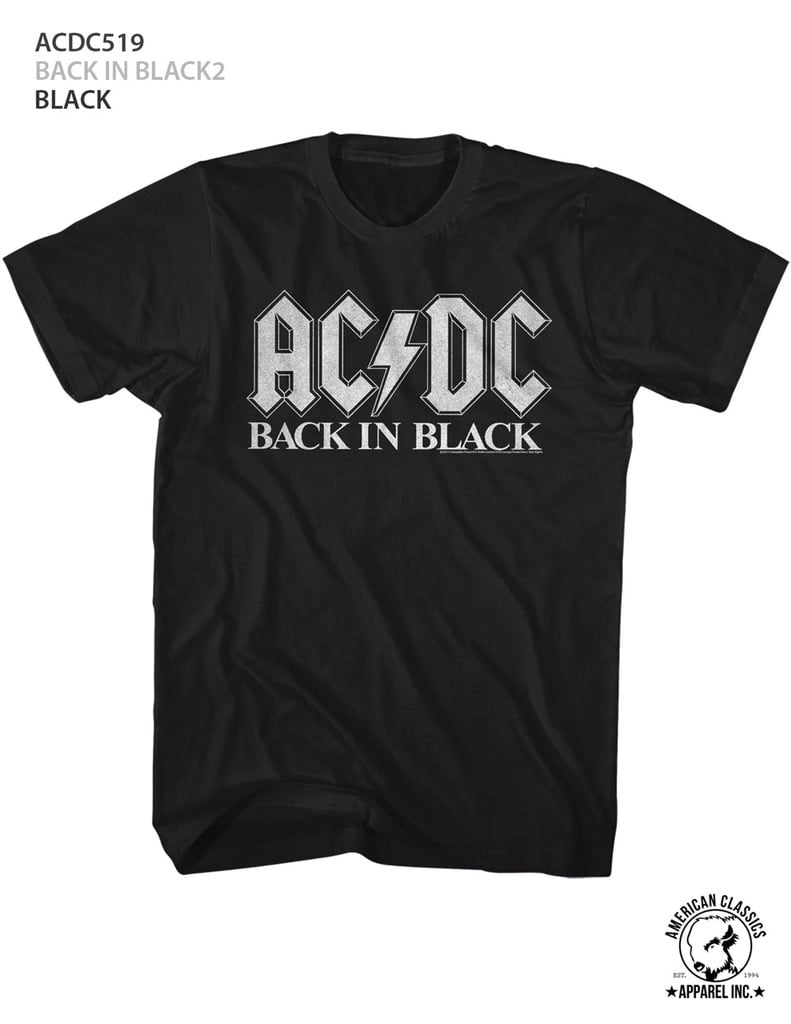 ACDC Black in Black Mans T Shirts Short Sleeves Crew Neck Tee Summer Casual Tops
