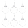 thumbnail image 1 of HEVIRGO 6 Pcs/Set Christmas Tree Decoration Transparent Lightweight Decorative Portable Exquisite Decorate Plastic Shatterproof Christmas Balls for Home Decor, 1 of 10