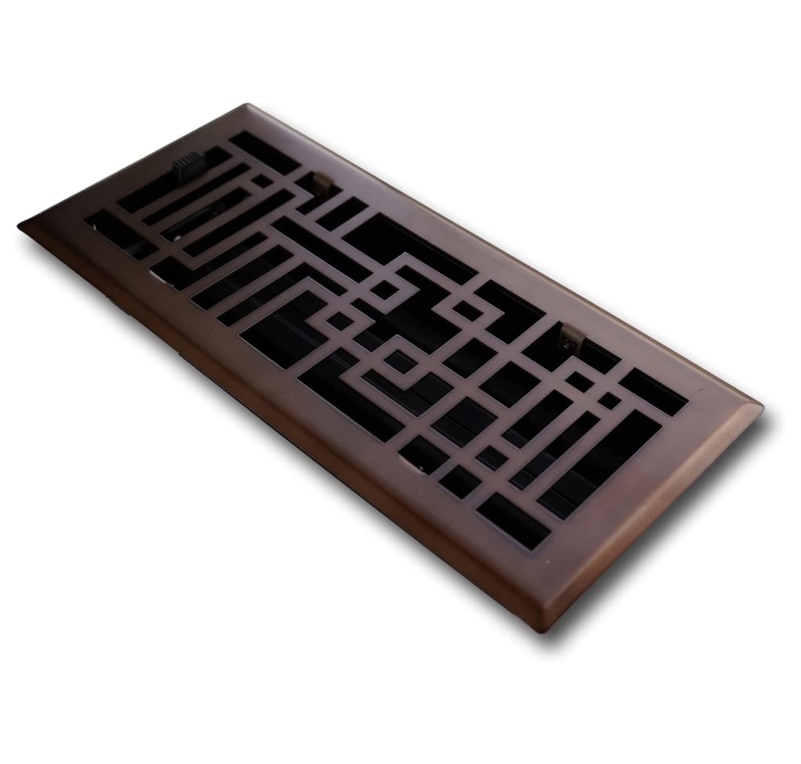 Capitman Art Deco Style Vent Cover, Solid Cast Steel Interior, Controls Air Flow, 6 x 10 inches (Overall Face: 7.25 x 15.5 inches), Oil Rubbed Bronze