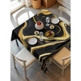 thumbnail image 6 of Black Gold Marble Table Cloth, Modern Geometric Textured Waterproof Tablecloth for Square Tables, Reusable Washable Fabric Table Cover for Restaurant Kitchen Dining Tables 54"x54", 6 of 6