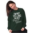 thumbnail image 3 of Puerto Rican Funny Yelling Boricua Women Crewneck Sweatshirt Brisco Brands S, 3 of 5