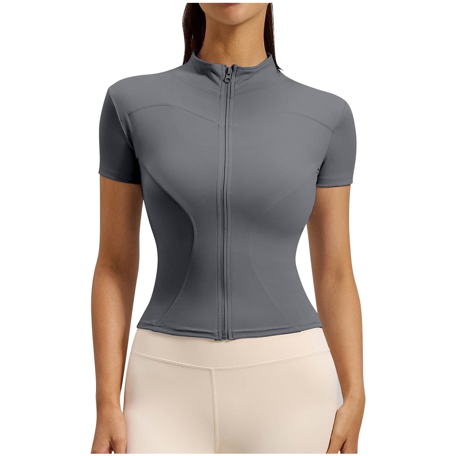 レディースウェア BRIEFING WS TOUR NO SLEEVE HIGH NECK S vdgthytj Workout Tops for Women Full Zip Turtleneck Short Sleeve