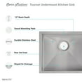 thumbnail image 3 of Tourner 21 x 18 Stainless Steel, Single Basin, Undermount Kitchen Sink, 3 of 10